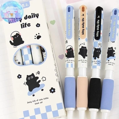 Bút Gel Thewoodfameing 2 Chiếc - Viết Mịn, Nhanh Khô, Hoạt Hình, Dành Cho Văn Phòng Sinh Viên - Quà Tặng