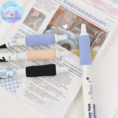 Bút Gel Thewoodfameing 2 Chiếc - Viết Mịn, Nhanh Khô, Hoạt Hình, Dành Cho Văn Phòng Sinh Viên - Quà Tặng