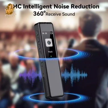 Bút ghi âm kỹ thuật số BACKSTREET MP3 1.536Kbps - Giảm tiếng ồn HD, hỗ trợ thẻ 128GB, phù hợp giáo dục