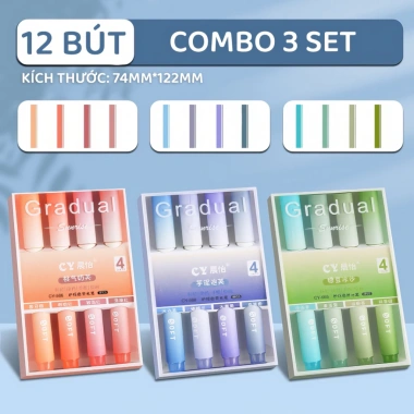 Bút Ghi Nhớ Highlight Dạ Quang Gradual Nhiều Màu - Đánh Dấu Ghi Chú Văn Phòng