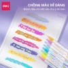 Bút Highlight 2 đầu 8 màu Pastel Deli - Nhớ dòng, tiện lợi cho học sinh, 53.000đ 2