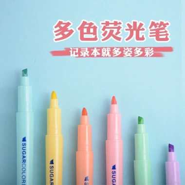 Bút highlight 2 đầu dạ quang 10 cây - Nhiều màu cute, nhớ dòng B8 - Giá 30.000đ