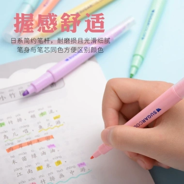 Bút highlight 2 đầu dạ quang 10 cây - Nhiều màu cute, nhớ dòng B8 - Giá 30.000đ