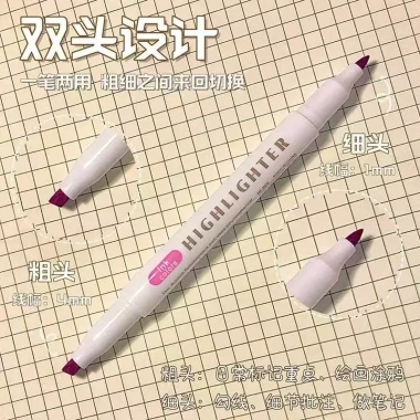 Bút Highlight 2 Đầu Màu Pastel Vintage - Mực Nhạt Không Độc, Giá 28.100₫ 9
