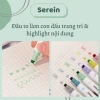 Bút highlight 2 đầu SEREIN DIY con dấu pastel - Nhiều màu Hàn Quốc, giá 9.500₫ 3