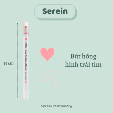 Bút highlight 2 đầu SEREIN DIY con dấu pastel - Nhiều màu Hàn Quốc, giá 9.500₫ 7 Bút highlight 2 đầu SEREIN DIY con dấu pastel - Nhiều màu Hàn Quốc, giá 9.500₫ 7