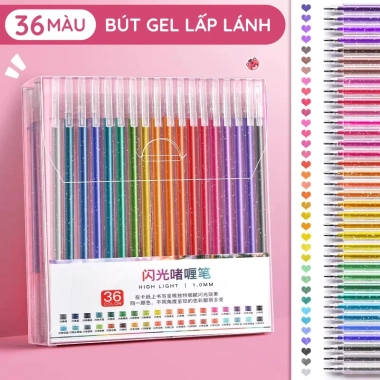 Bút highlight 48 màu nhũ kim tuyến - Đánh dấu sáng bóng, lý tưởng cho học sinh, giá 90.440₫ 8