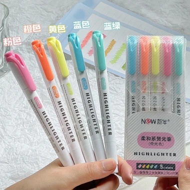 Bút highlight 5/15/25 màu 2 đầu dạ quang - Đồ dùng học tập, văn phòng phẩm học sinh, giảm còn 28.900 VND 2
