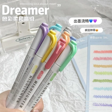 Bút highlight 5/15/25 màu 2 đầu dạ quang - Đồ dùng học tập, văn phòng phẩm học sinh, giảm còn 28.900 VND 3
