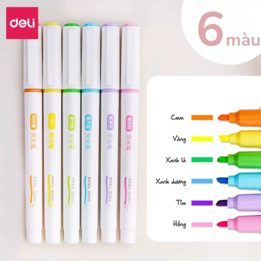 Bút Highlight 6 Màu Cute Pastel Macaron - Set 6 Chiếc Đánh Dấu Nhớ Dòng Giá 59k 8