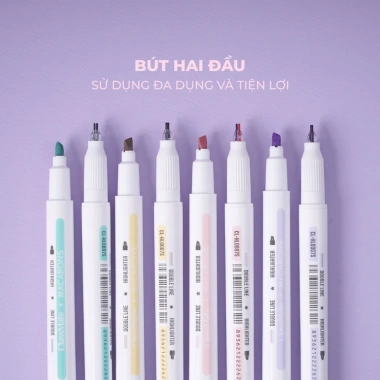 Bút Highlight Đa Năng Macarons – Ngòi Mềm Ombre, Calligraphy, Trang Trí – Chỉ 48.000 VND