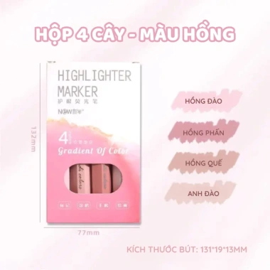Bút highlight dạ quang pastel 4 màu - Đánh dấu gradient sáng tạo, chất lượng cao, tiện lợi, giảm giá 20% 7
