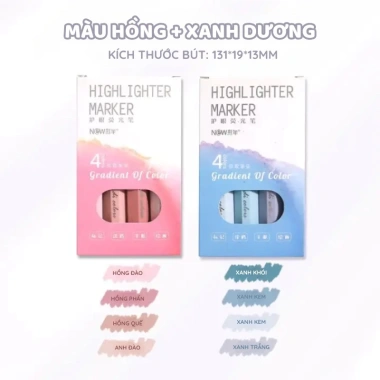 Bút highlight dạ quang pastel 4 màu - Đánh dấu gradient sáng tạo, chất lượng cao, tiện lợi, giảm giá 20% 10
