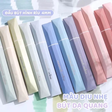 Bút highlight dạ quang pastel hộp 4 - Đánh dấu gradual tươi sáng, phù hợp học sinh ghi chú, 41.000 VND