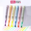 Bút highlight Deli dạ quang pastel 6 chiếc - màu nhẹ, giá chỉ 53.000đ, phù hợp học sinh sinh viên S624