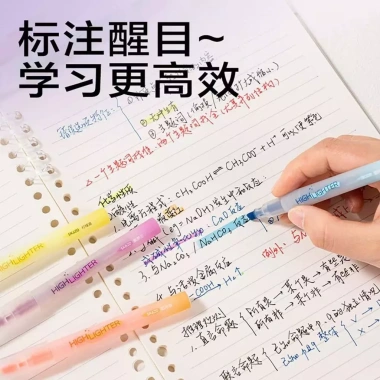 Bút highlight Deli dạ quang pastel 6 chiếc – màu nhẹ, giảm giá còn 24.000 VNĐ 3