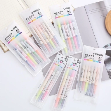 Bút Highlight Dòng Dạ Quang Nhiều Màu HAPPI - Nhanh Khô, Tiện Dụng, Giá 9.500₫