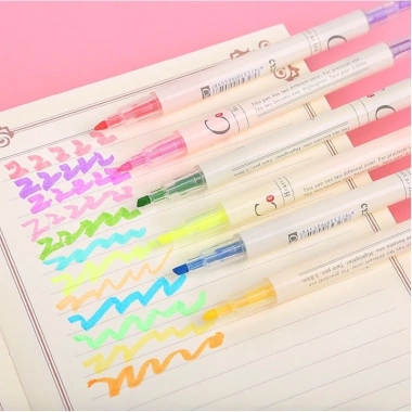 Bút Highlight Dòng Dạ Quang Nhiều Màu HAPPI - Nhanh Khô, Tiện Dụng, Giá 9.500₫