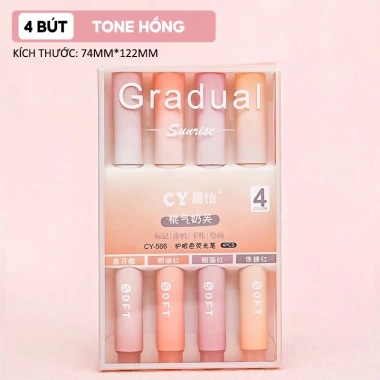 Bút Highlight Gradual Pastel Bộ Bút Dạ Quang Cute cho Học Sinh, Tô Sáng Nhanh, Giá Chỉ 28.860₫ 7