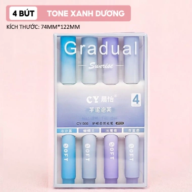 Bút Highlight Gradual Pastel Bộ Bút Dạ Quang Cute cho Học Sinh, Tô Sáng Nhanh, Giá Chỉ 28.860₫ 8