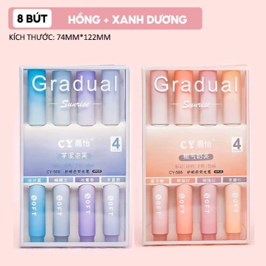 Bút Highlight Gradual Pastel Bộ Bút Dạ Quang Cute cho Học Sinh, Tô Sáng Nhanh, Giá Chỉ 28.860₫ 10
