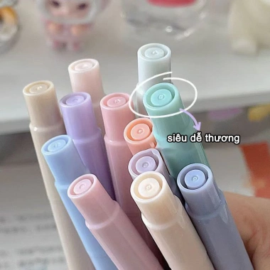 Bút Highlight Hai Đầu Đa Năng - Mực Lớn An Toàn Cho Mắt, Hỗ Trợ Học Tập Hiệu Quả 23.090đ 6