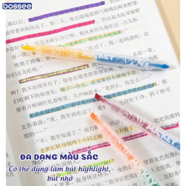 Bút Highlight Hai Đầu Pastel – Nhiều Màu, Mực Mềm Mịn, Chống Thấm, Rõ Nét, 54.000₫