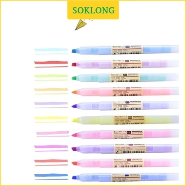Bút highlight HI14 dạ quang đa màu, thân trong độc đáo, giá chỉ 12.000đ 2