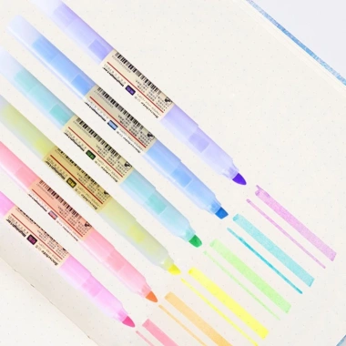 Bút highlight HI14 dạ quang đa màu, thân trong độc đáo, giá chỉ 12.000đ 4