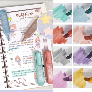 Bút highlight HI18 mực lấp lánh nhũ ánh kim, dung lượng cao, giảm còn 18.950₫ 3 Bút highlight HI18 mực lấp lánh nhũ ánh kim, dung lượng cao, giảm còn 18.950₫ 3
