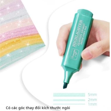 Bút highlight HI18 mực lấp lánh nhũ ánh kim, dung lượng cao, giảm còn 18.950₫ 8 Bút highlight HI18 mực lấp lánh nhũ ánh kim, dung lượng cao, giảm còn 18.950₫ 8