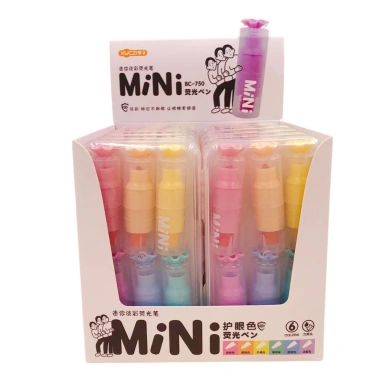 Bút Highlight Kẹo Ngọt B173 6 Dạ Quang, Đầu Xiên Màu, Viết Thoải Mái 44.000đ 3