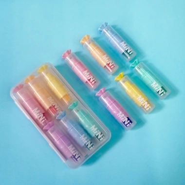 Bút Highlight Kẹo Ngọt B173 6 Dạ Quang, Đầu Xiên Màu, Viết Thoải Mái 44.000đ 7