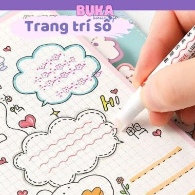 Bút Highlight lăn nhanh khô, họa bông hoa & ngôi sao - đa màu, giá 28.000₫ 3
