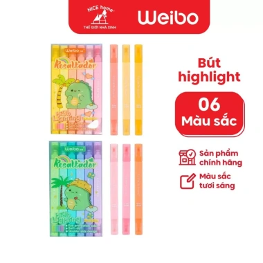 Bút Highlight Mini Weibo họa tiết dễ thương, đa màu – Phù hợp học sinh, giá chỉ 40.460₫ 2