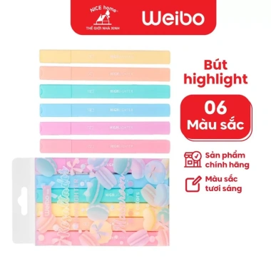 Bút Highlight Mini Weibo họa tiết dễ thương, đa màu – Phù hợp học sinh, giá chỉ 40.460₫ 3