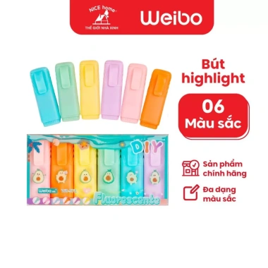 Bút Highlight Mini Weibo họa tiết dễ thương, đa màu – Phù hợp học sinh, giá chỉ 40.460₫ 4