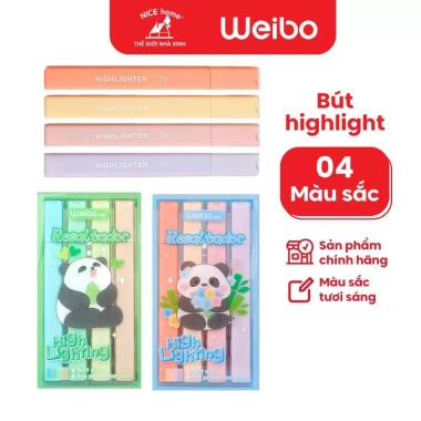 Bút Highlight Mini Weibo họa tiết dễ thương, đa màu – Phù hợp học sinh, giá chỉ 40.460₫ 5