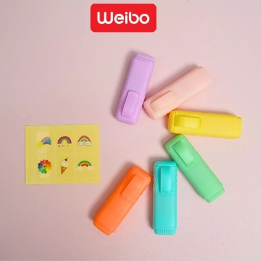 Bút Highlight Mini Weibo họa tiết dễ thương, đa màu – Phù hợp học sinh, giá chỉ 40.460₫ 9