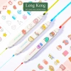 Bút highlight pastel 2 đầu Leng Keng Đánh dấu nhớ dòng, kèm sticker, giảm giá 28.000₫ 3