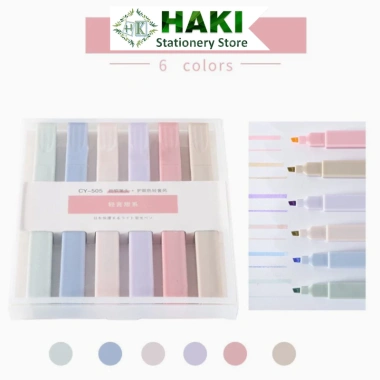 Bút highlight pastel 2 đầu Morandi HAKI B49 - Dòng dạ quang màu đa, 27.900₫ 6