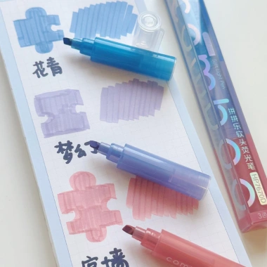Bút Highlight Pastel 3 Màu DUDU Nhớ Dòng Cao Cấp Giá Ưu Đãi 29.000 Phù Hợp Học Sinh Văn Phòng