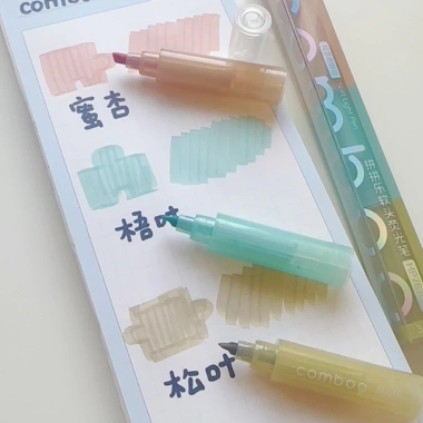 Bút Highlight Pastel 3 Màu DUDU Nhớ Dòng Cao Cấp Giá Ưu Đãi 29.000 Phù Hợp Học Sinh Văn Phòng