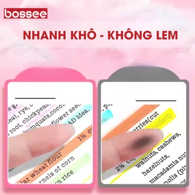 Bút Highlight Pastel 6 Màu Bossee - Đánh Dấu Dạ Quang, Giá 32.000, Dành cho Học Sinh & Văn Phòng 4