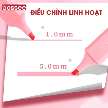 Bút Highlight Pastel 6 Màu Bossee - Đánh Dấu Dạ Quang, Giá 32.000, Dành cho Học Sinh & Văn Phòng 5
