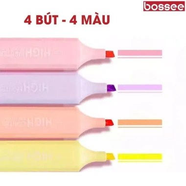 Bút Highlight Pastel 6 Màu Bossee - Đánh Dấu Dạ Quang, Giá 32.000, Dành cho Học Sinh & Văn Phòng 10