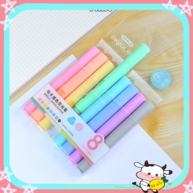 Bút Highlight Pastel 8 Cây - Bộ Nhớ Dòng Đánh Dấu Tiện Lợi, Bò Sữa VPHL18, Giá 14.000₫ (Giá gốc 18.060₫)