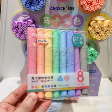 Bút Highlight Pastel 8 Cây - Bộ Nhớ Dòng Đánh Dấu Tiện Lợi, Bò Sữa VPHL18, Giá 14.000₫ (Giá gốc 18.060₫)