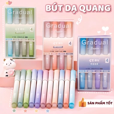 Bút Highlight Pastel Gradual Chống Lem, Màu Mịn Đánh Dấu Học Sinh, Giá 28.860đ 2