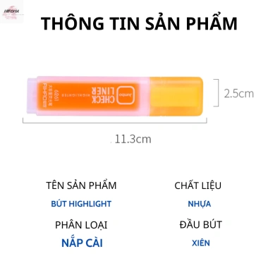 Bút highlight pastel Hikoma - dạ quang cao cấp, giá ưu đãi 8.624₫, lý tưởng cho văn phòng phẩm 2